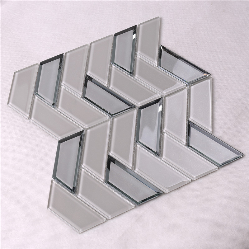 HMB32 Beidge Honed Herring Bone 12x12 Gạch trang trí mỏ đá vát kính khảm