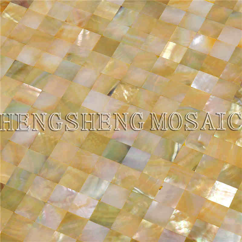 Bán buôn Vàng Mix White Mother Of Pearl Sea Shell khảm trang trí phòng tắm