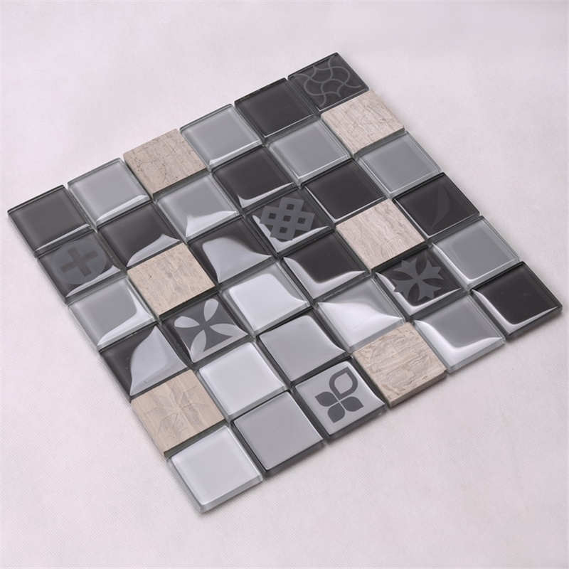 HSP08 Phòng tắm Dark Grey Sand Blast Hoàn thành Gạch lát đá cẩm thạch