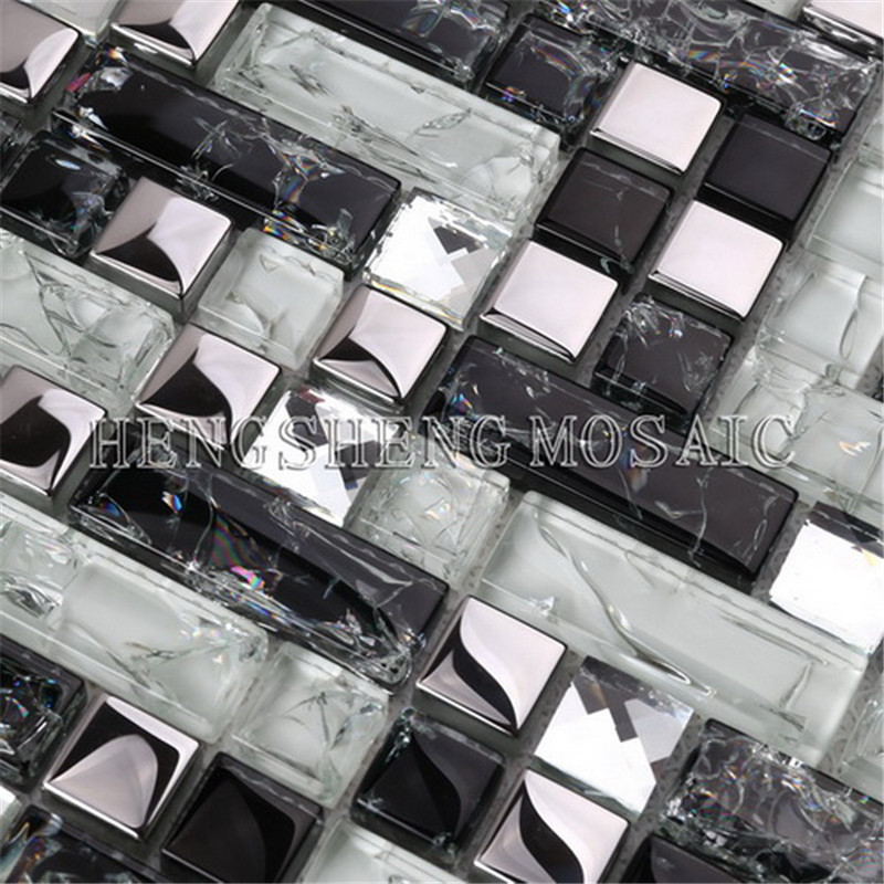 HY07 Giá xuất xưởng Thiết kế thời trang 1 * 1 đã vỡ gương thủy tinh pha lê Gạch ốp lát để trang trí tường